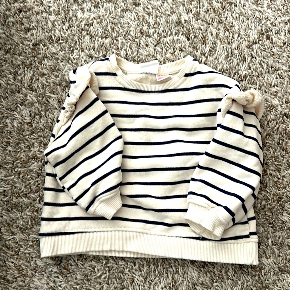 Baby Zara 9-12 month girl stripe sweater